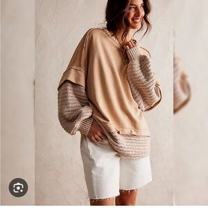 Mustard Seed Women's Tan Knit Sweater